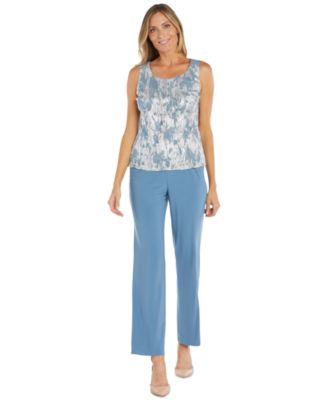 Petite Metallic Swing Jacket, Tank and Pants 3-Pc. Set