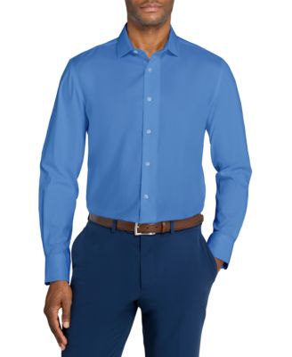 Men's Solid Hybrid Slim Fit Easy Care Long Sleeve Shirt