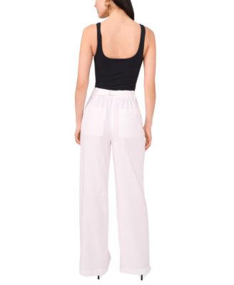 Women's Linen-Blend Wide-Leg Pants
