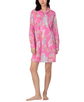 Lauren Ralph Lauren - Women's Roll-Tab-Sleeve His Shirt Sleepshirt