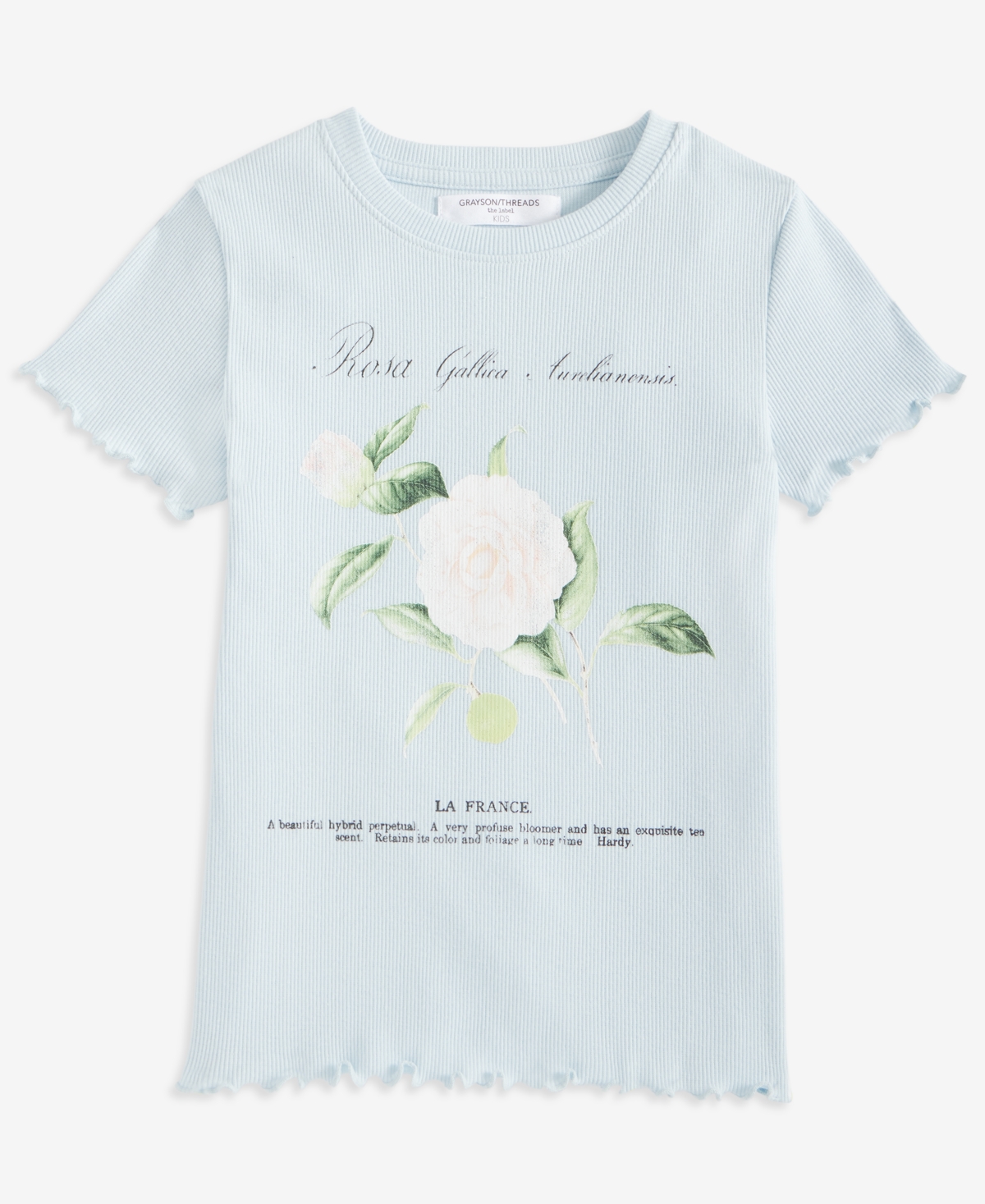 Grayson Threads, The Label Girls 4-8 Floral Short-sleeve T-shirt In Blue