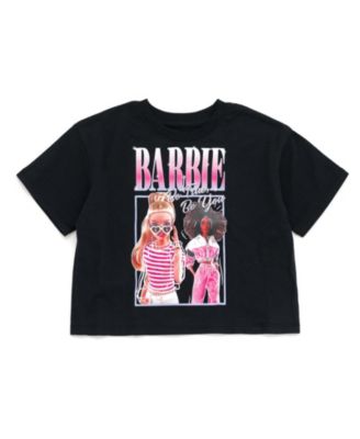 Girls Cropped Boxy T-Shirt and Bike Shorts Outfit Set