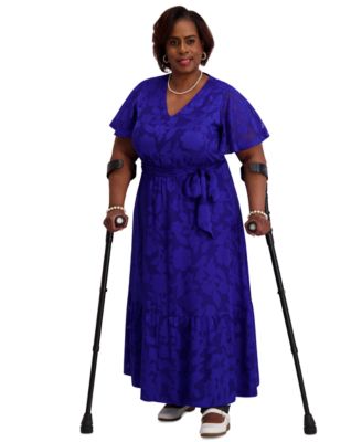 Kasper - Flutter-Sleeve Smock-Waist Dress, Regular & Plus