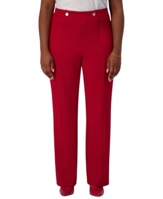 High-Rise Pull-On Rivet Pants, Regular & Plus 