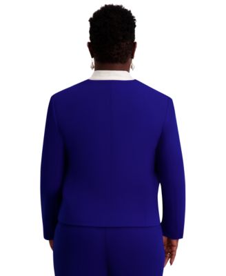 Framed Collarless Jacket, Regular & Plus 