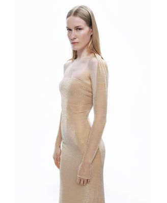 Women's Maxi Dress with Glove Accessory