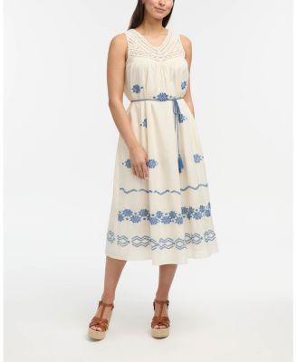Women's Crochet Embroidered Maxi Dress