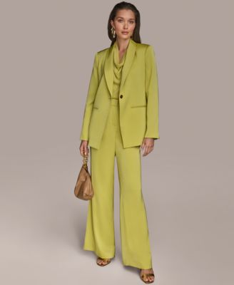 Women's Satin One-Button Jacket, Regular & Petite