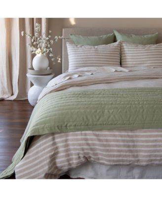 French Linen Channel Stitch Quilt & Sham Set - Twin/Twin XL