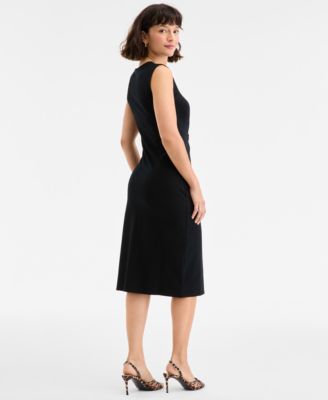 Women's Knot-Front Knit Midi Dress