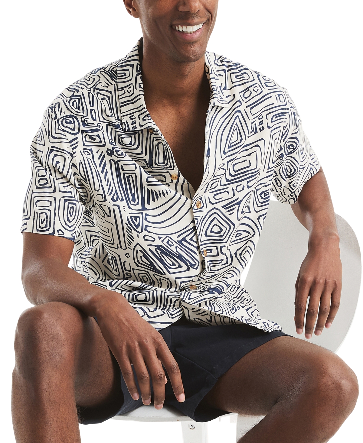 Nautica Short-sleeve Printed Camp Shirt