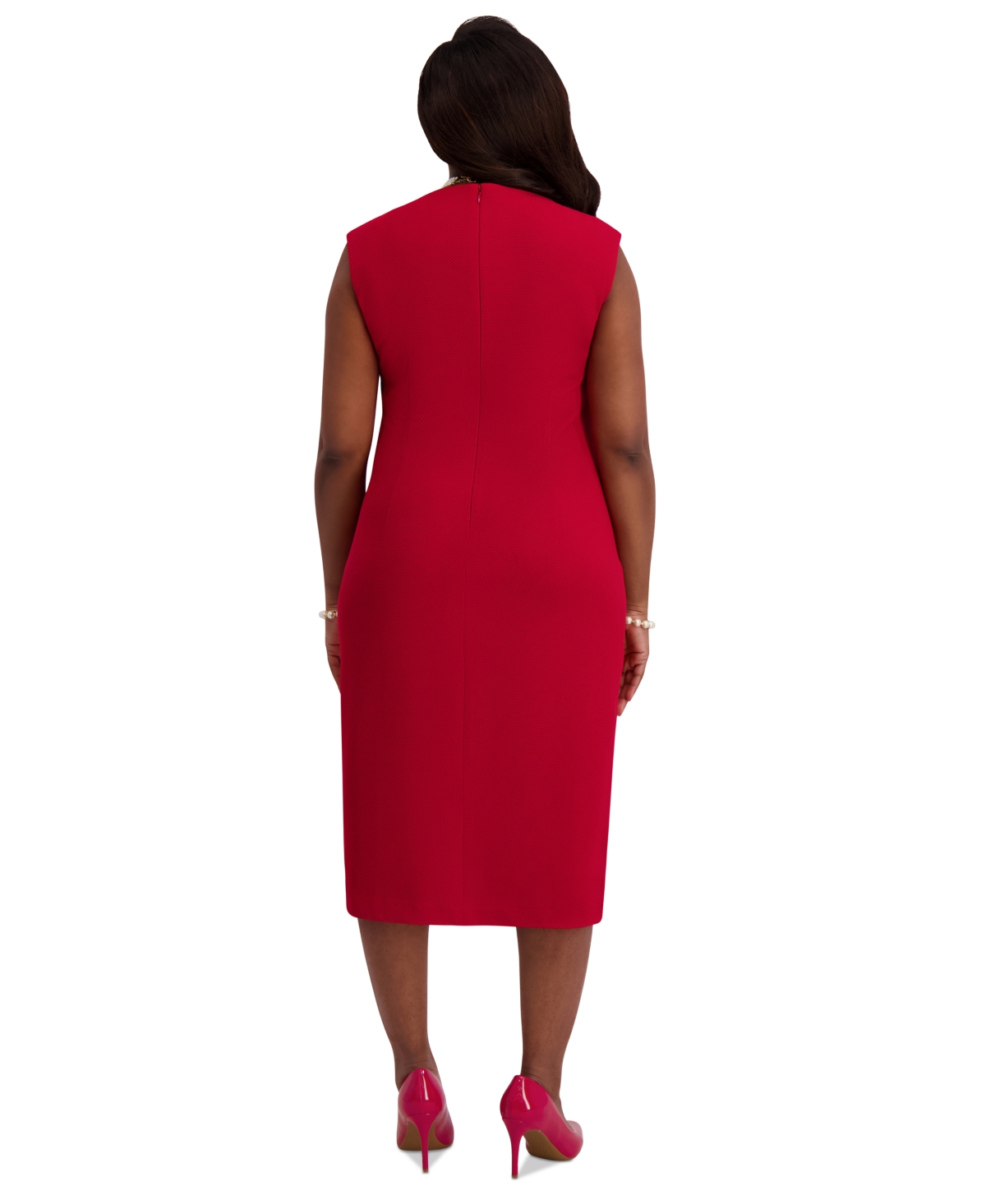 Kasper Women's Asymmetrical-neck Midi Dress, Regular & Plus Sizes