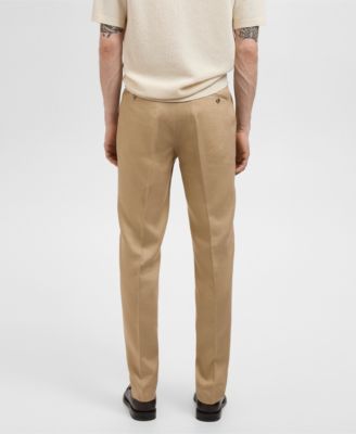 Men's Linen Slim-Fit Suit Pants