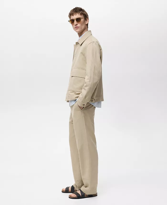 Men's Regular-Fit Linen Pants - thumbnail 5