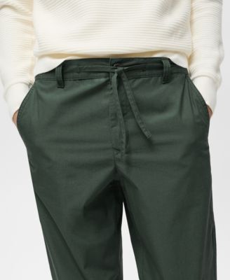 Men's Adjustable Drawstring Cotton Pants