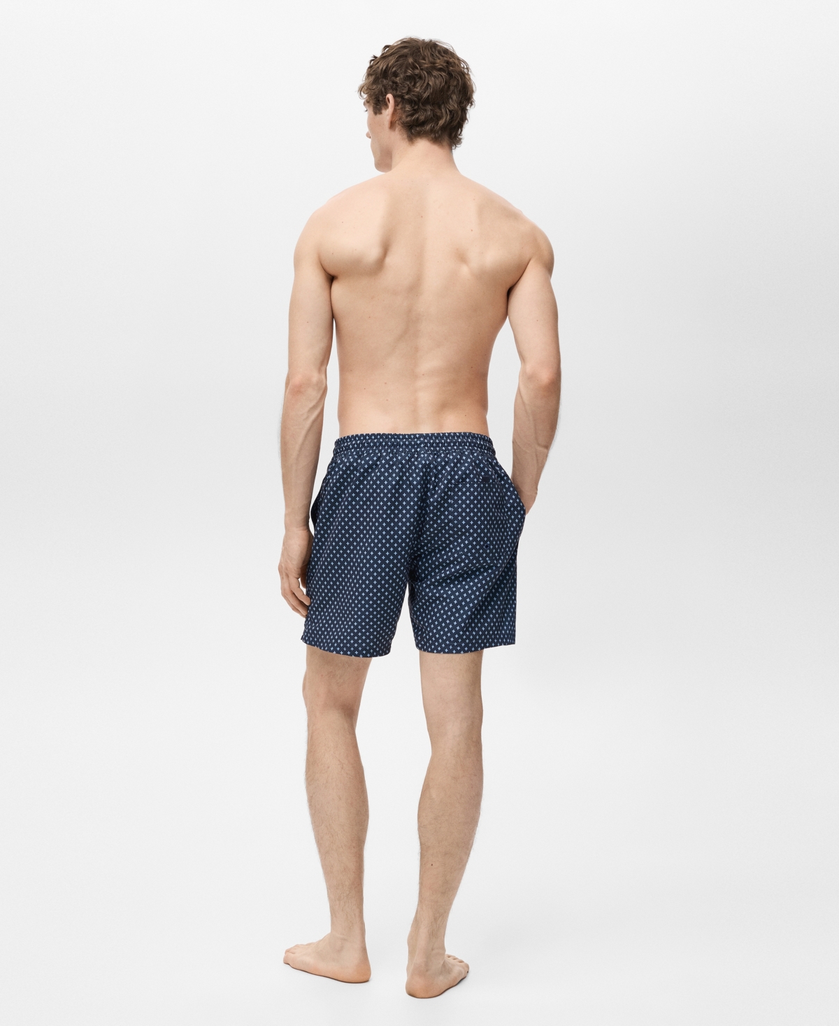 Mango Men's Geometric-print Swim Trunks