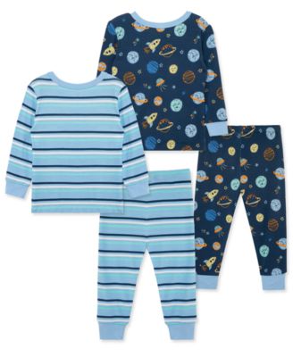 Baby Boys Space Pajamas, 4 Piece Set