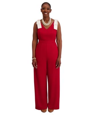 Kasper - Women's Tie-Strap Jumpsuit, Regular & Plus Size