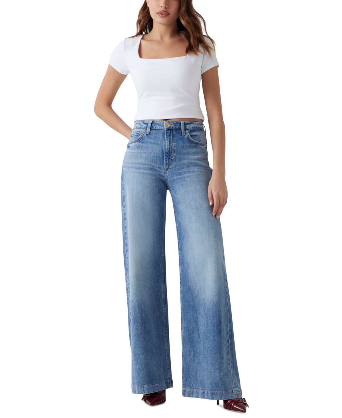 Women's Bellagio High-Rise Wide-Leg Jeans - Sunset Bliss