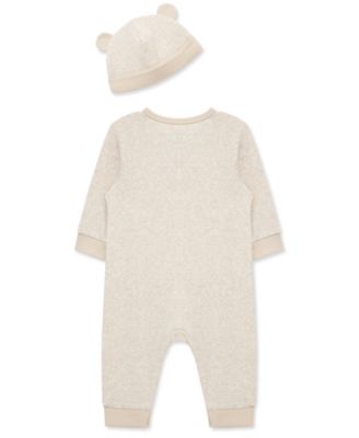 Baby Button-Down Coverall & Hat Set