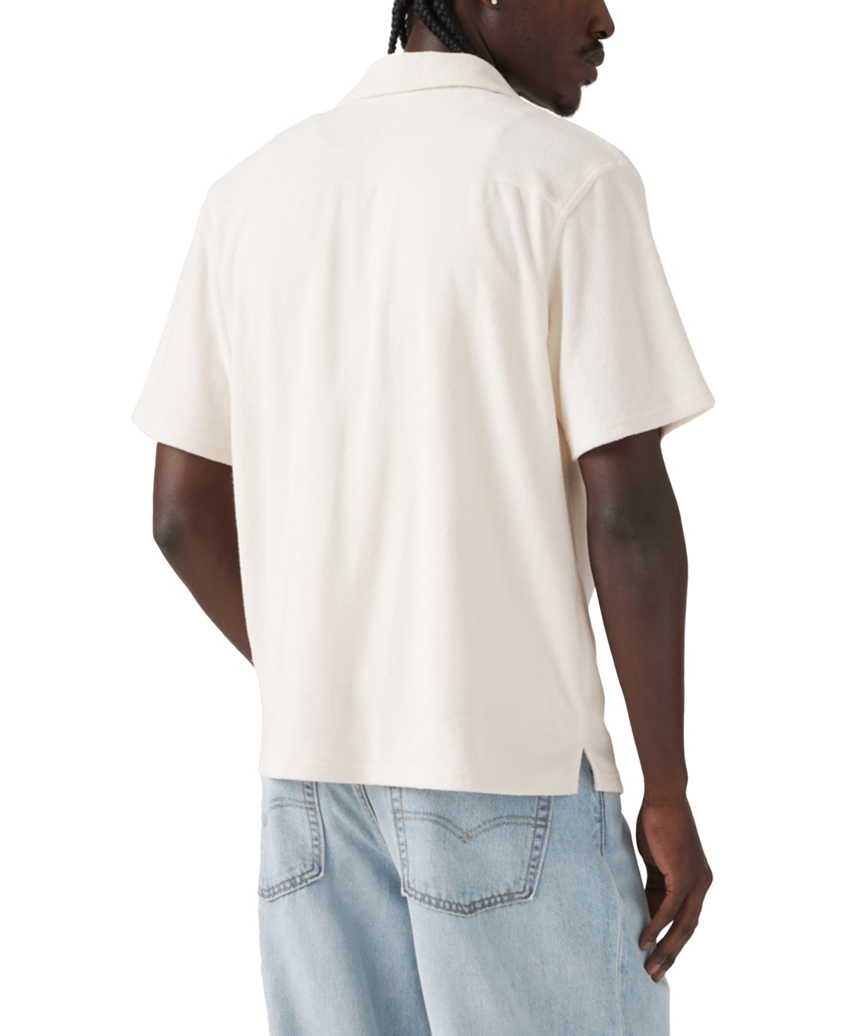 Levi's Men's Portola Short Sleeve Terry Button-front Camp Shirt In Neutral