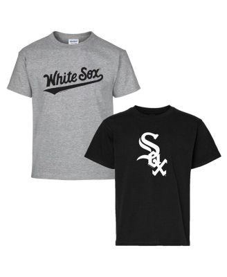 Soft As A Grape - Big Boys and Girls Black/Gray Chicago White Sox Two-Pack T-Shirt Set