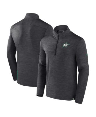 Fanatics - Men's Heather Charcoal Dallas Stars Authentic Pro Lightweight Quarter-Zip Pullover Sweatshirt