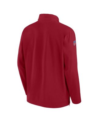 Men's Cardinal Arizona Cardinals Sideline Coach Half-Zip Jacket