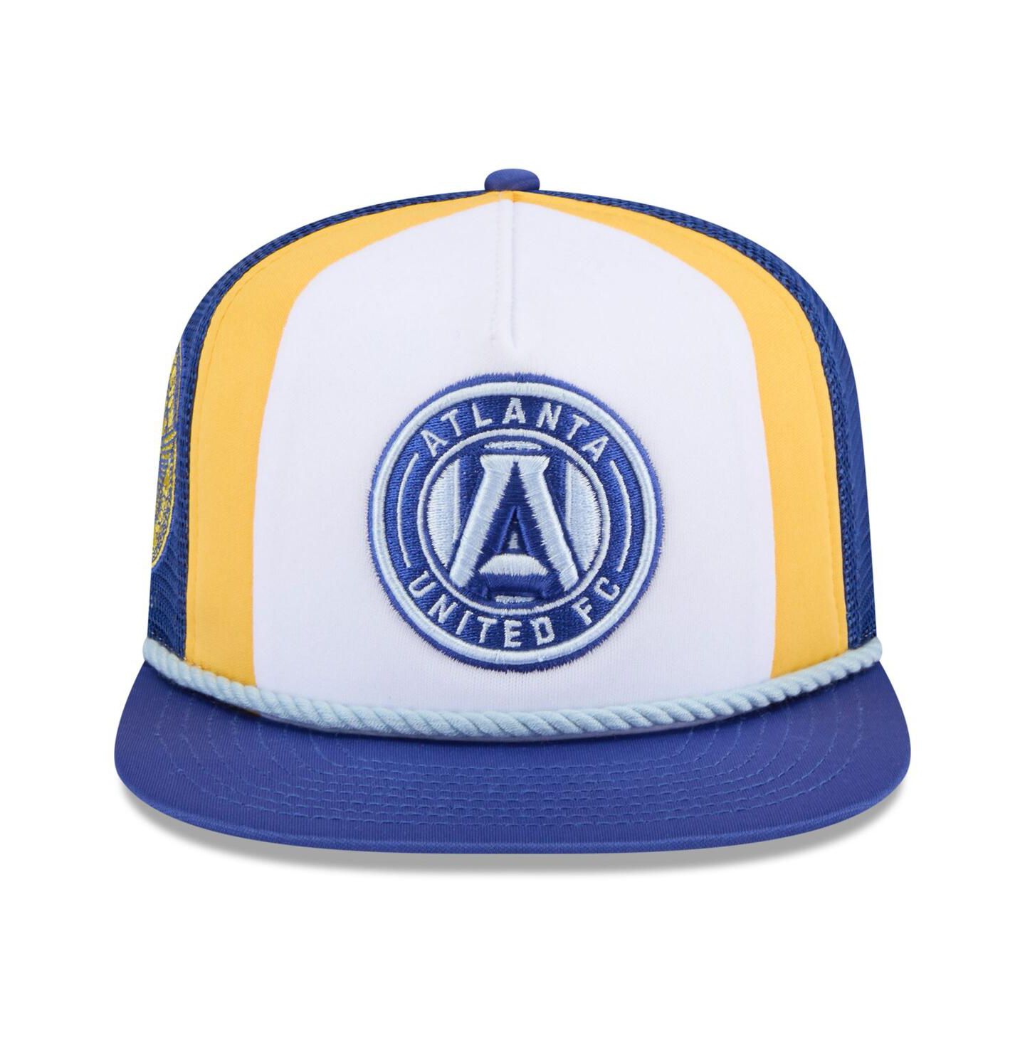 Мужские головные уборы New Era White Atlanta United FC 2024 Jersey Hook A-Frame Trucker 9FIFTY Snapback Hat — фото 2