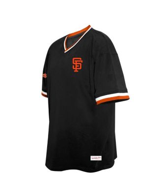 Mitchell & Ness - Men's Black San Francisco Giants Big Tall V-Neck T-Shirt