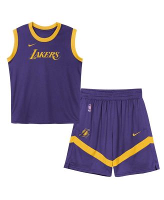 Nike - Preschool Purple Los Angeles Lakers Mesh Tank Top and Shorts Set