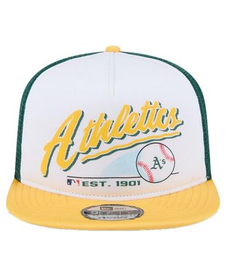 Big Boys and Girls White Athletics Retro 9FIFTY Snapback Hat