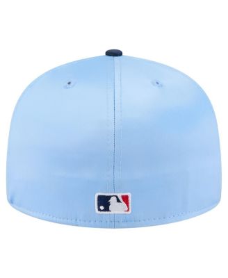 Men's Light Blue/Navy Tampa Bay Rays Satin 59FIFTY Fitted Hat