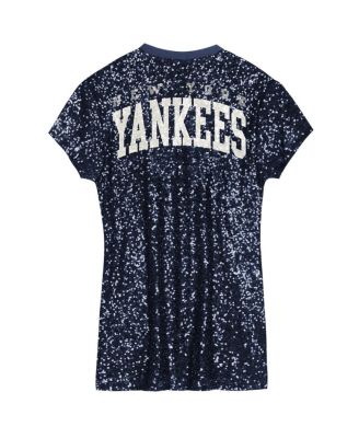 Big Girls Navy New York Yankees Sequin V-Neck Dress