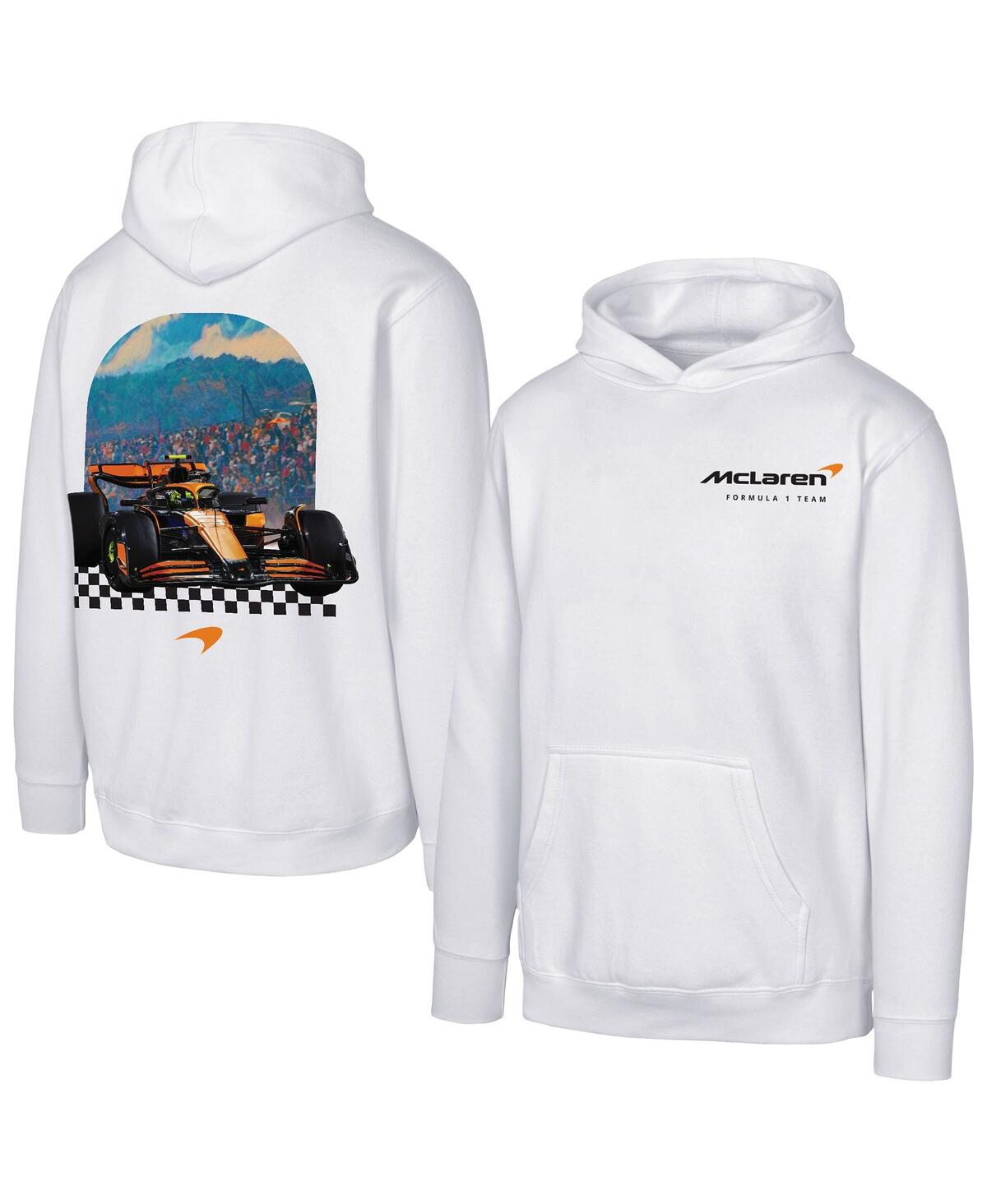 Men's White McLaren F1 Team Retro Pullover Hoodie - White