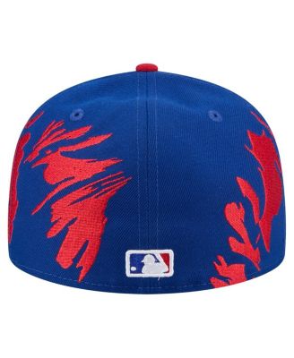 Men's Royal/Red Chicago Cubs Retro Pattern 59FIFTY Fitted Hat