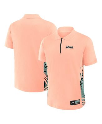 Formula 1 - Men's Pink Miami Palms Panel Quarter-Zip Polo