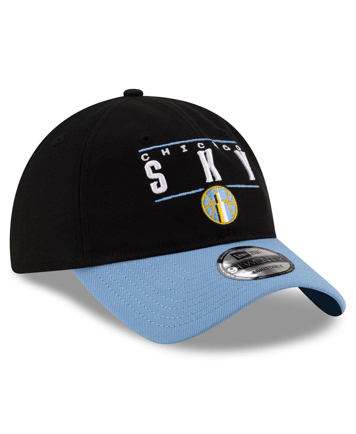 New Era Men's And Women's Black/sky Blue Chicago Sky 2025 Wnba Draft 9twenty Adjustable Hat