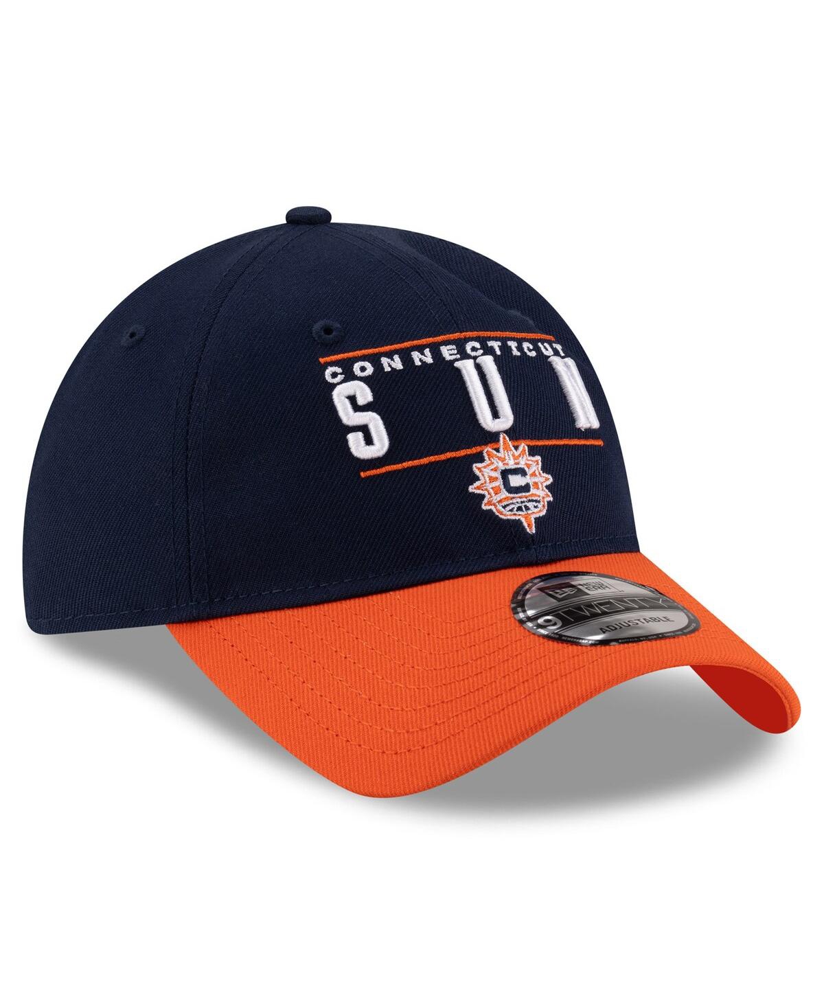New Era Men's And Women's Navy/orange Connecticut Sun 2025 Wnba Draft 9twenty Adjustable Hat