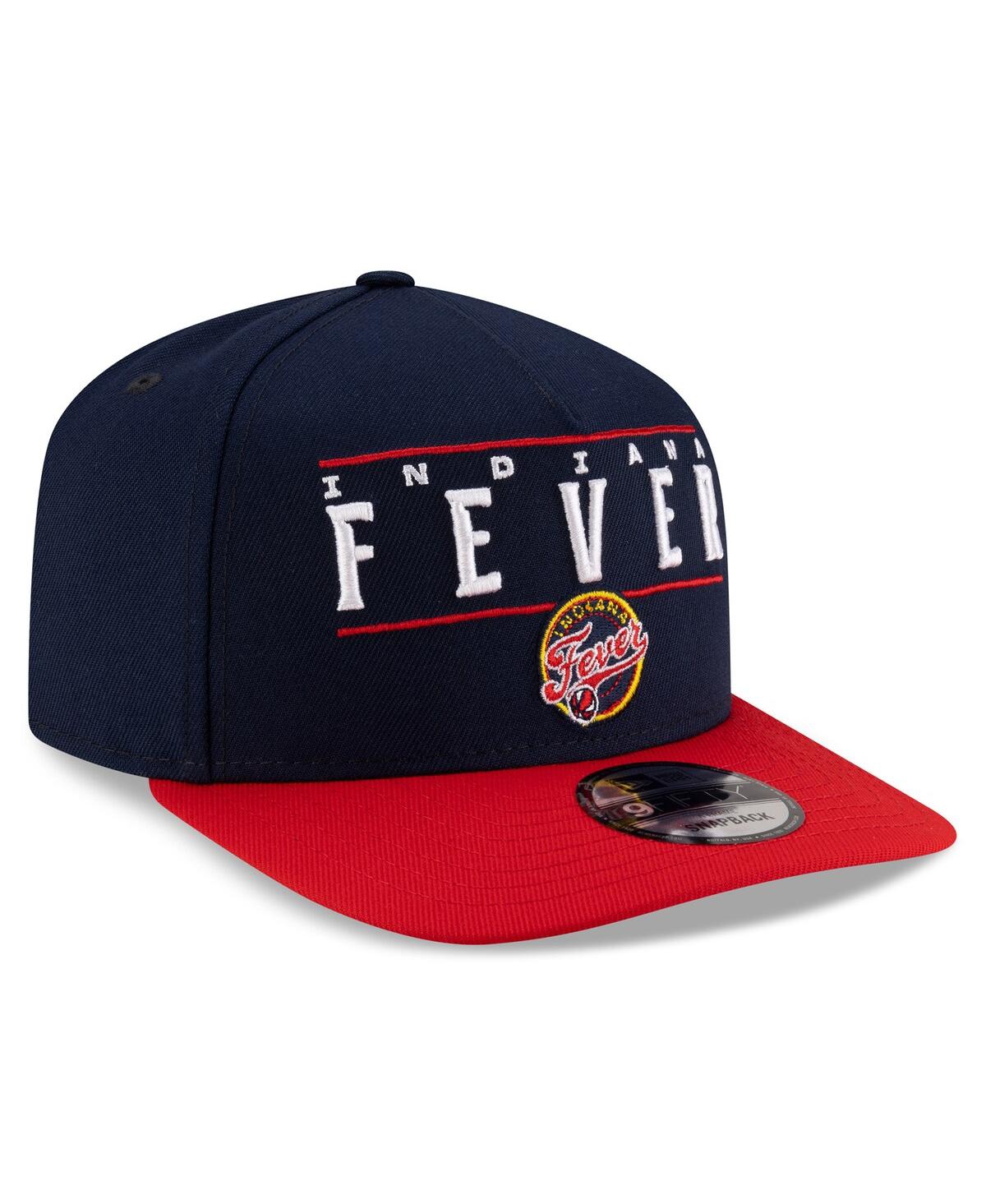 New Era Men's And Women's Navy/red Indiana Fever 2025 Wnba Draft A-frame 9fifty Snapback Hat