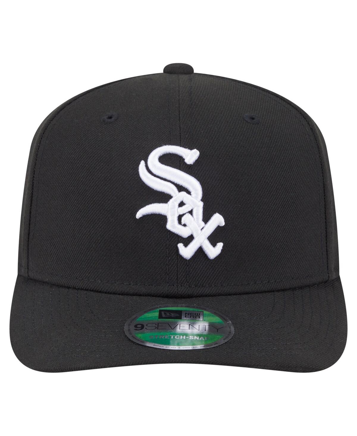 NEW ERA MEN'S BLACK CHICAGO WHITE SOX 125TH ANNIVERSARY 9SEVENTY STRETCH-SNAP HAT 