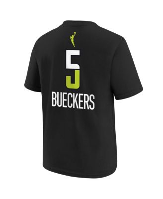 Big Boys and Girls Paige Bueckers Black Dallas Wings 2025 WNBA Draft Rebel Name Number T-Shirt