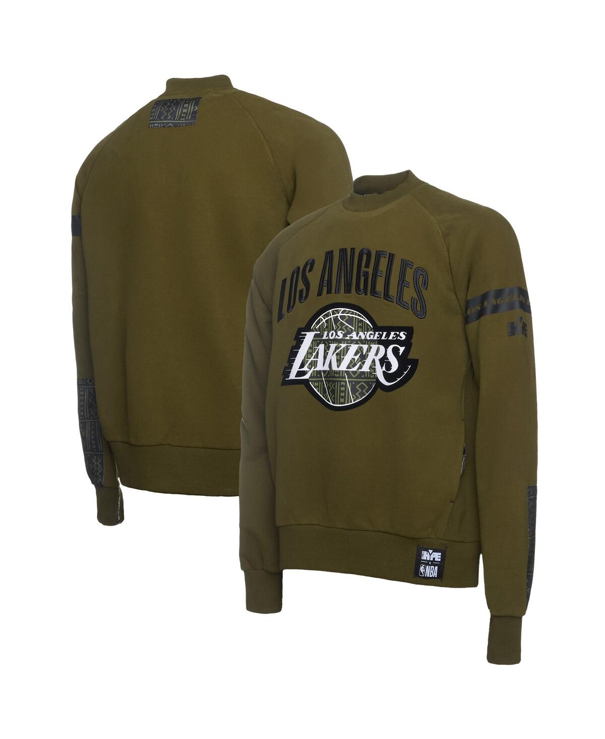 x Nba Men's Olive Los Angeles Lakers Culture Hoops Collection Premium Pullover Sweatshirt - Olive