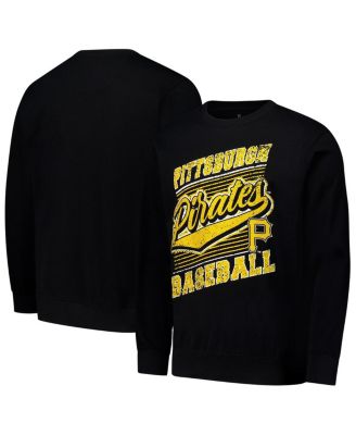 Stitches - Men's Black Pittsburgh Pirates Lightweight Crew Sweatshirt
