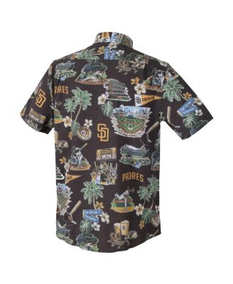 Men's&nbsp;Brown San Diego Padres Scenic Tri-Blend Performance Button-Up Shirt