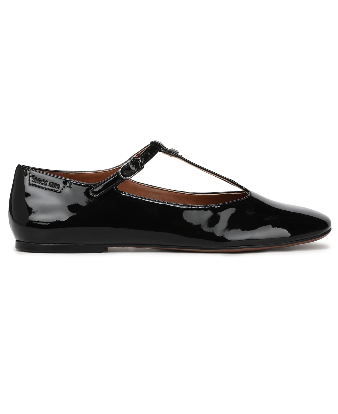 Женские балетки Franco Sarto Marylee Round Toe Mary Jane Flats, цвет: Чёрный лаковая искусственная кожа — фото 2