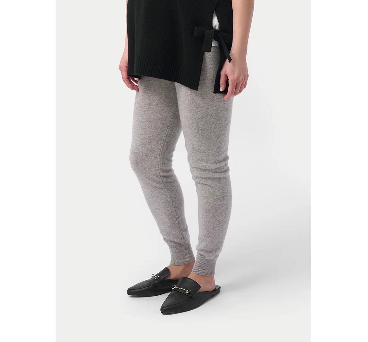 Maternity Over Bump Cashmere Knit Pants - 2XL / dawn blue / WK815-828 - Gray-flint gray