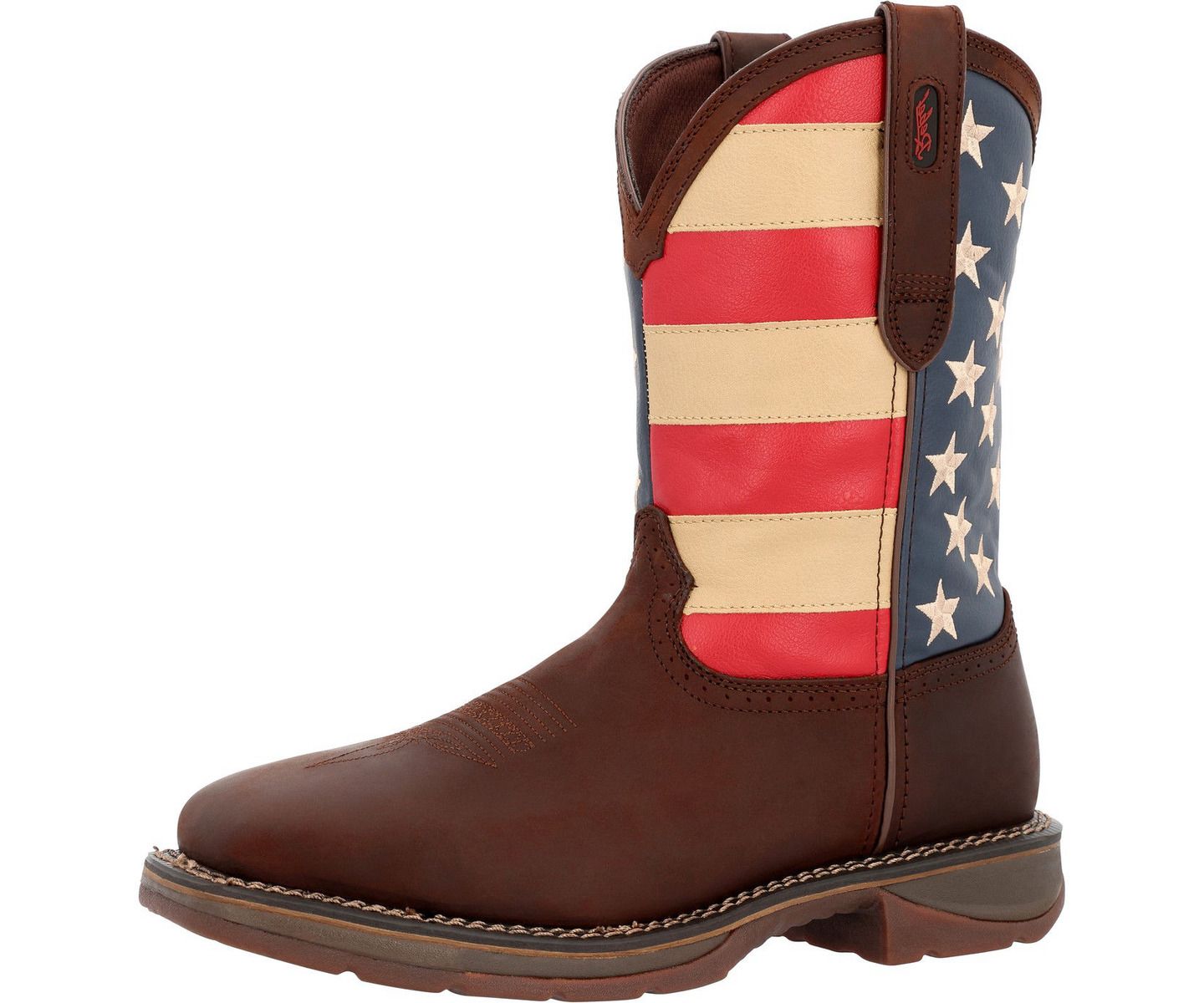 Мужские ботинки Durango Workin' Rebel Patriotic Steel Toe Work Boot, цвет: Коричневый — фото 7