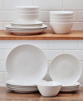 Fluted Grace 24 Pc. Dinnerware Set, Service for 8