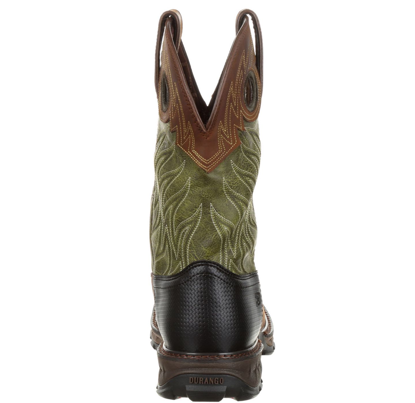 Мужские ботинки Durango Maverick XP Waterproof Western Work Boot, цвет: Коричневый / Зелёный — фото 4